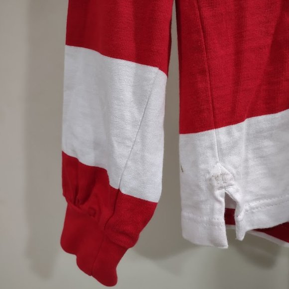 CHARLES RIVER APPAREL CLASSIC RUGBY RED WHITE HOODIE BAR HARBOR MAINE SIZE XXS - Picture 2 of 7